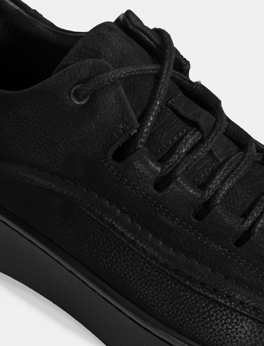 Erkek Siyah Bağcıklı Nubuk Deri Günlük Ayakkabı Erkek Siyah Bağcıklı Nubuk Deri Günlük Ayakkabı