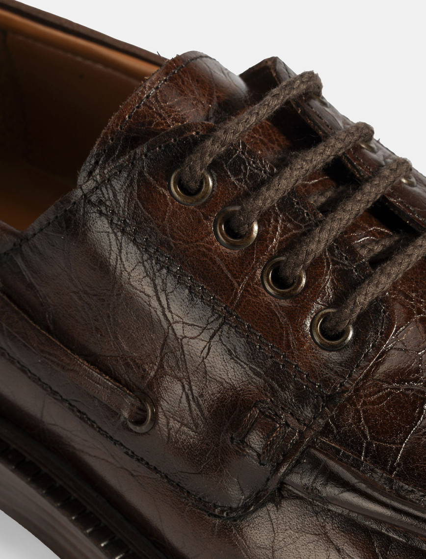 Erkek Kahve Bağcıklı Deri Günlük Ayakkabı Erkek Kahve Bağcıklı Deri Günlük Ayakkabı