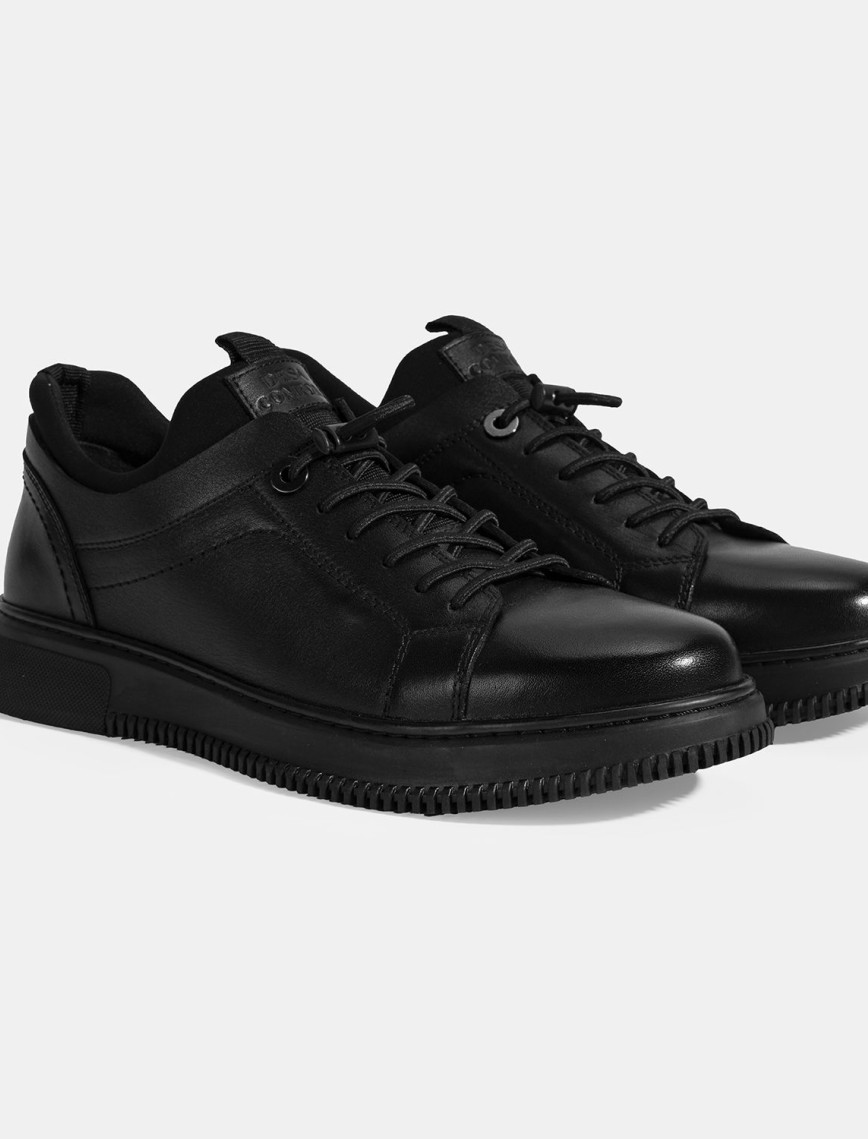 Erkek Siyah DesaComfort Bağcıklı Deri Günlük Ayakkabı Erkek Siyah DesaComfort Bağcıklı Deri Günlük Ayakkabı