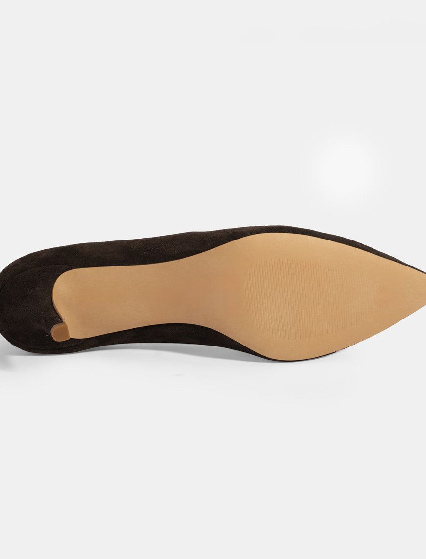 Kadın Kahve Klasik Süet Topuklu Ayakkabı Kadın Kahve Klasik Süet Topuklu Ayakkabı