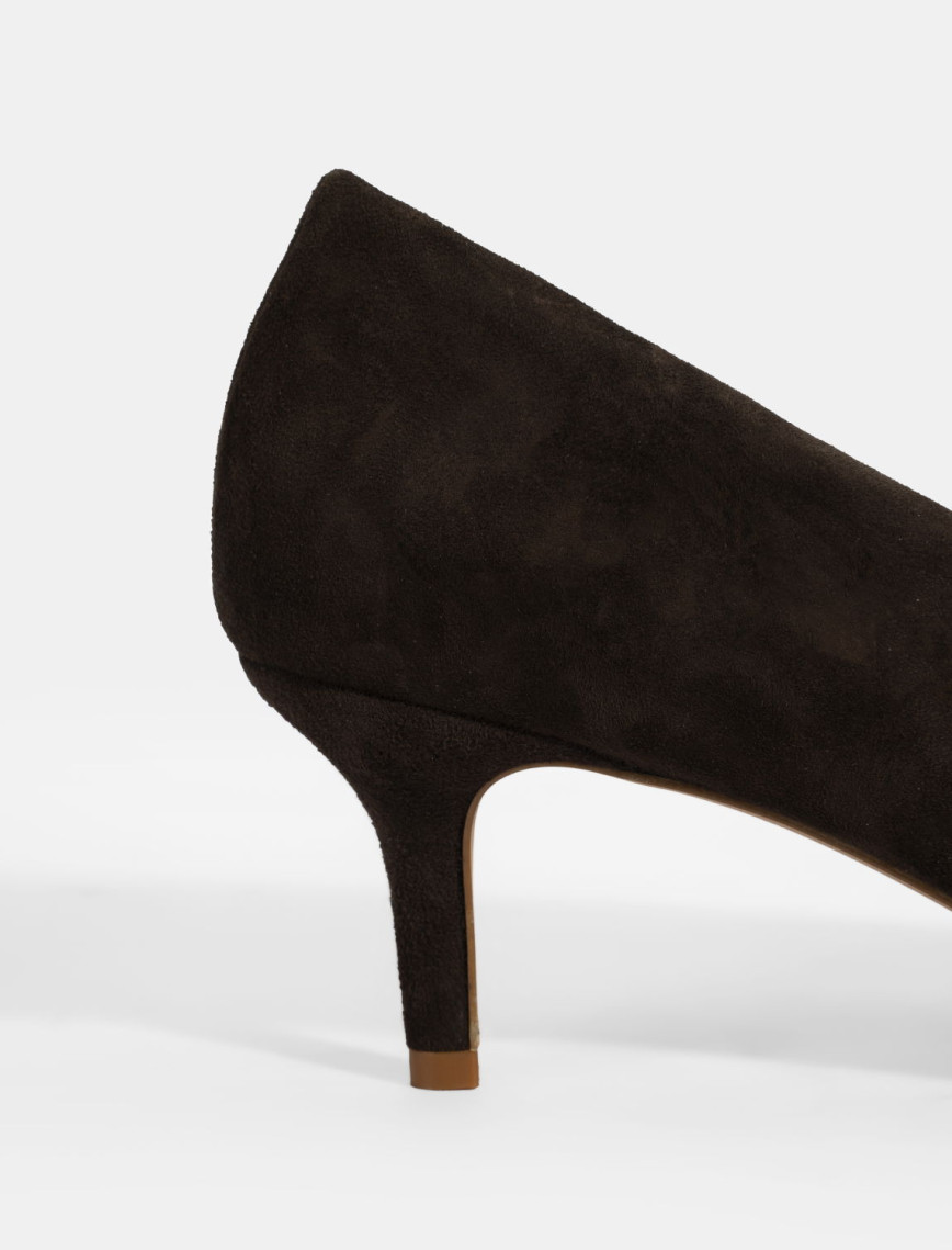 Kadın Kahve Klasik Süet Topuklu Ayakkabı Kadın Kahve Klasik Süet Topuklu Ayakkabı