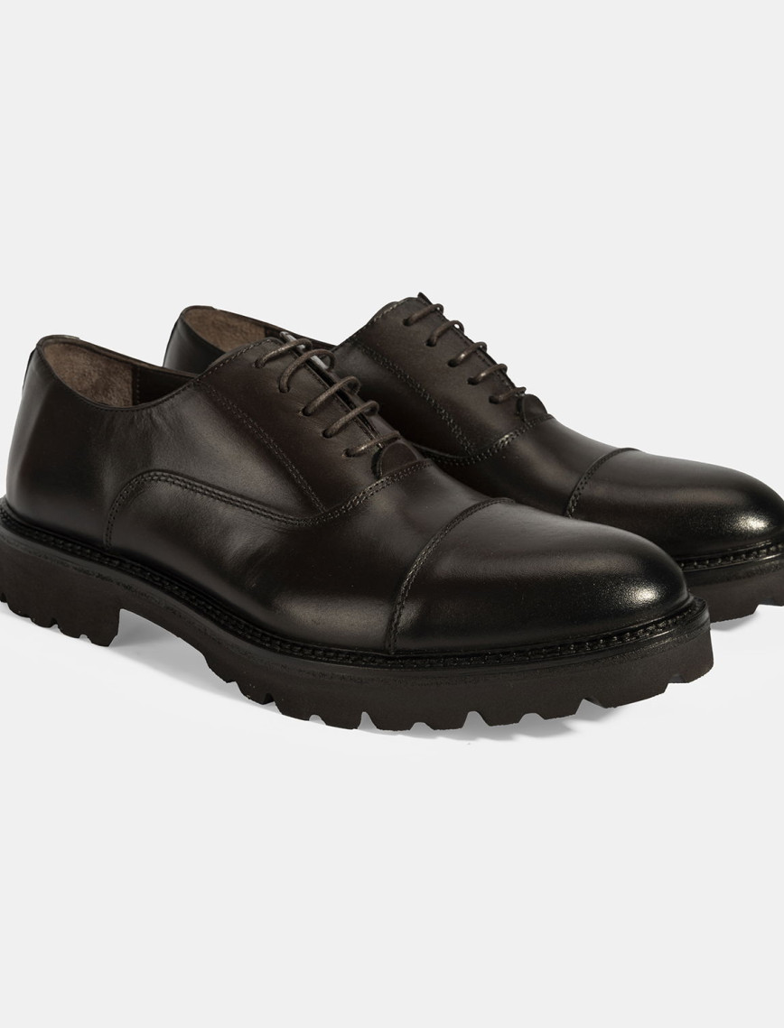 Erkek Siyah Bağcıklı Deri Klasik Ayakkabı Erkek Siyah Bağcıklı Deri Klasik Ayakkabı