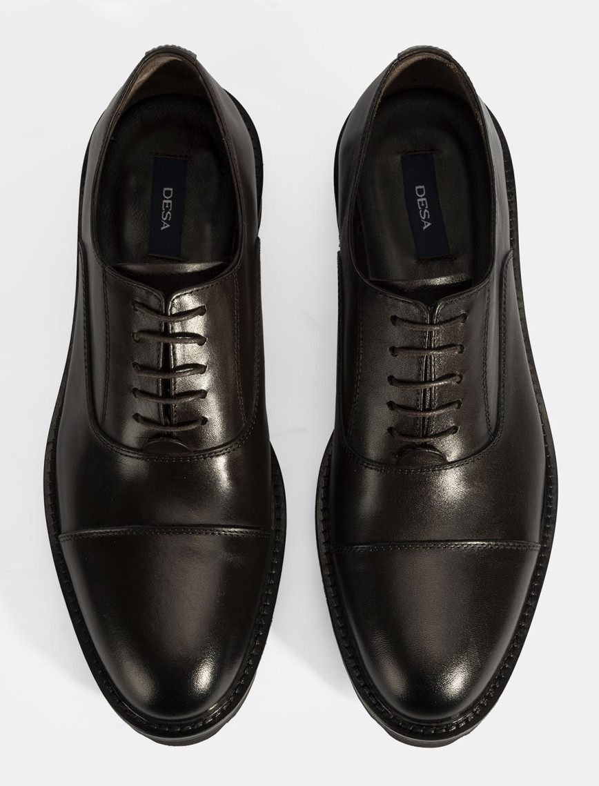 Erkek Kahve Bağcıklı Deri Klasik Ayakkabı Erkek Kahve Bağcıklı Deri Klasik Ayakkabı