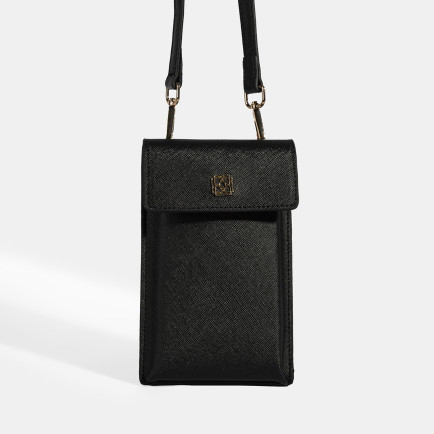 Kadın Siyah Çapraz Telefon Çantası