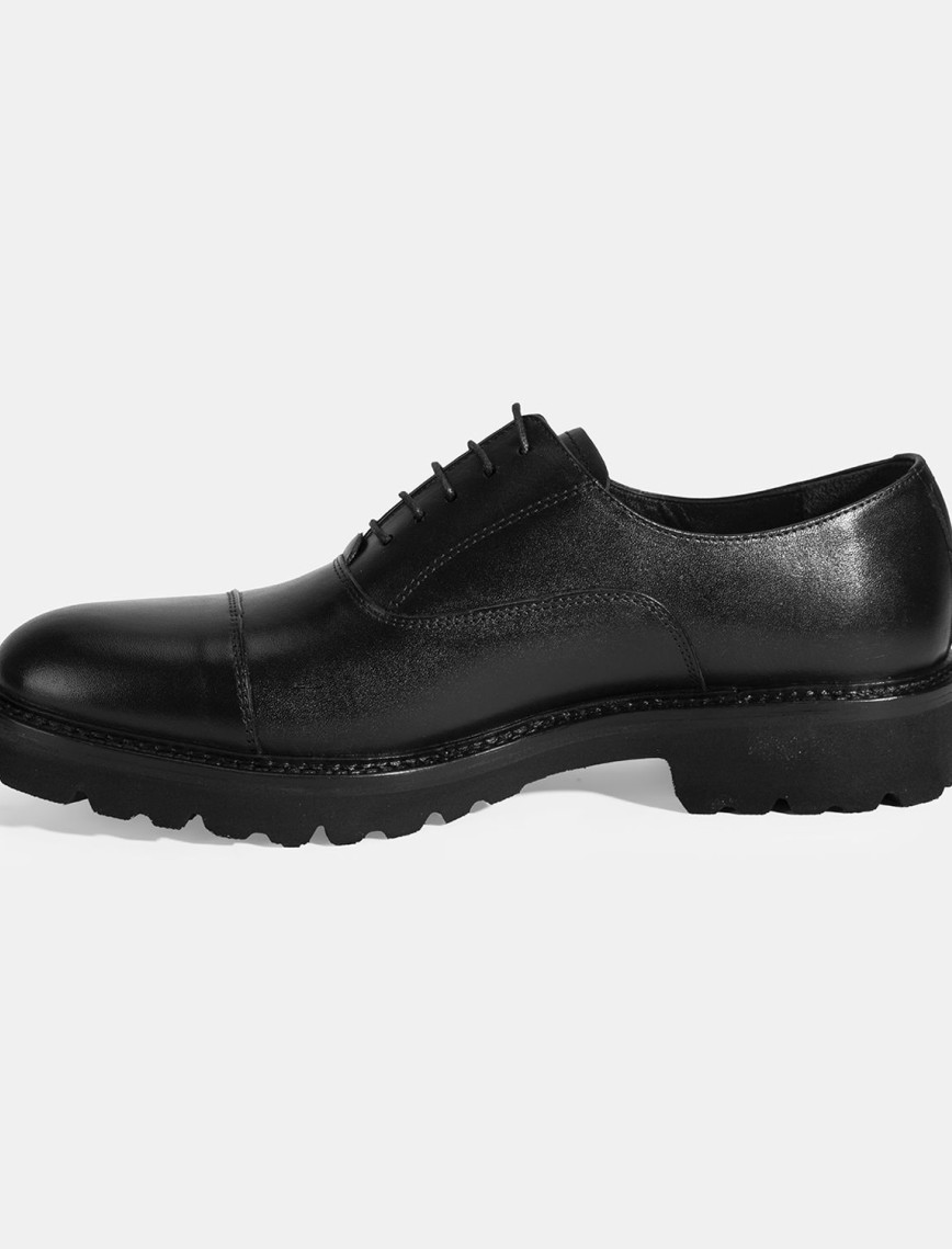 Erkek Siyah Bağcıklı Deri Klasik Ayakkabı Erkek Siyah Bağcıklı Deri Klasik Ayakkabı