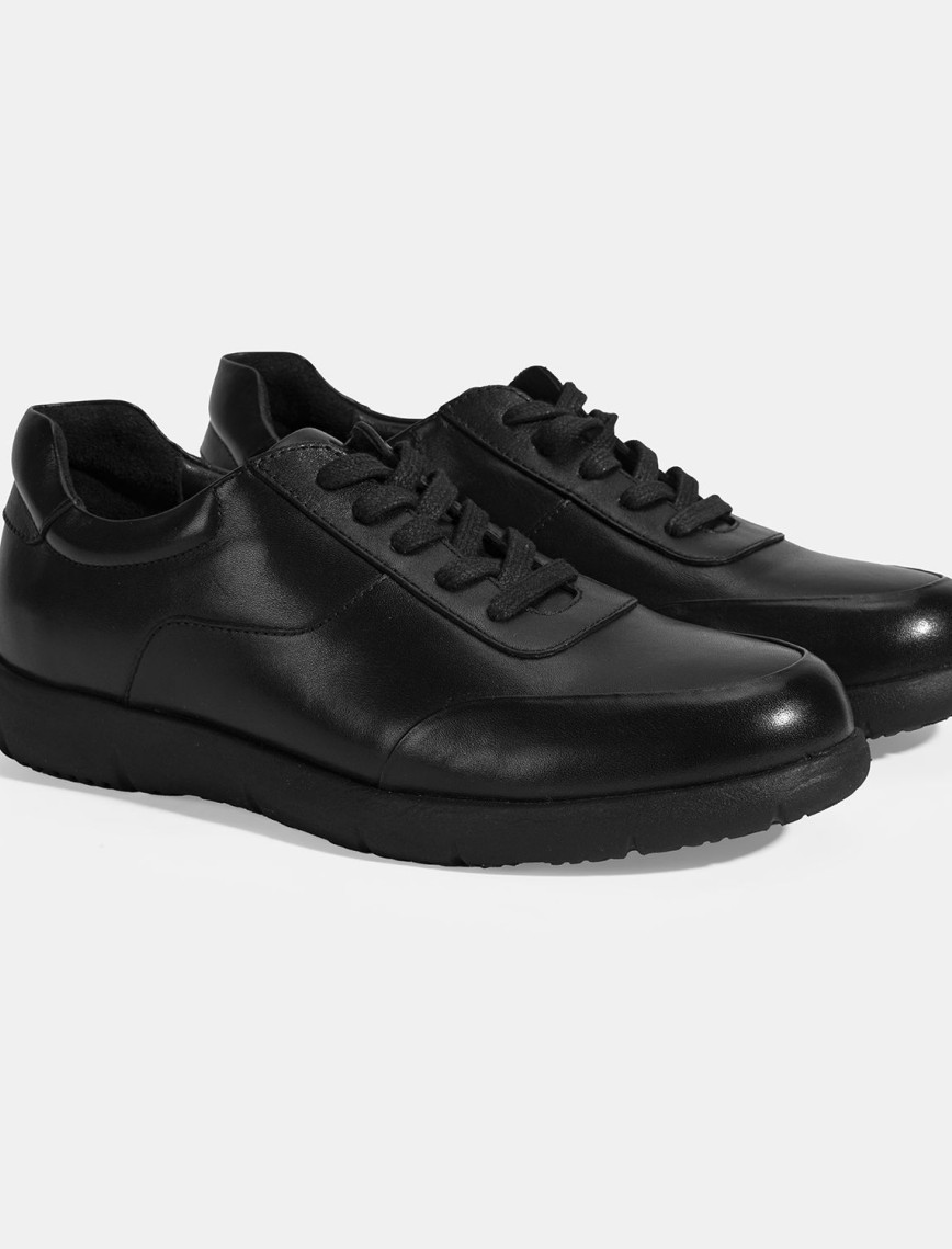 Erkek Siyah DesaComfort Bağcıklı Deri Günlük Ayakkabı Erkek Siyah DesaComfort Bağcıklı Deri Günlük Ayakkabı