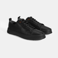 Erkek Siyah Bağcıklı Deri Günlük Ayakkabı Erkek Siyah Bağcıklı Deri Günlük Ayakkabı