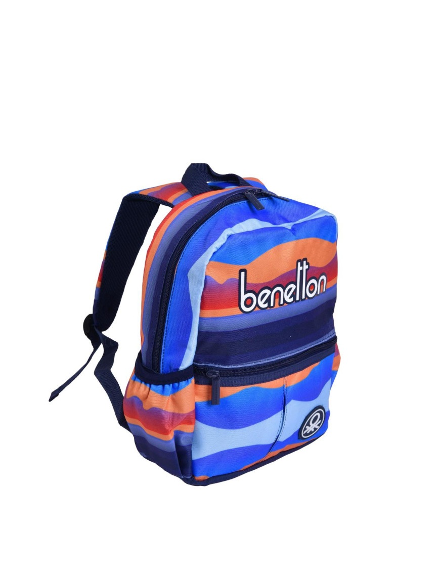 Erkek Çocuk Mavi Kamuflaj Desenli Benetton Yazılı Anaokul Çantası Erkek Çocuk Mavi Kamuflaj Desenli Benetton Yazılı Anaokul Çantası