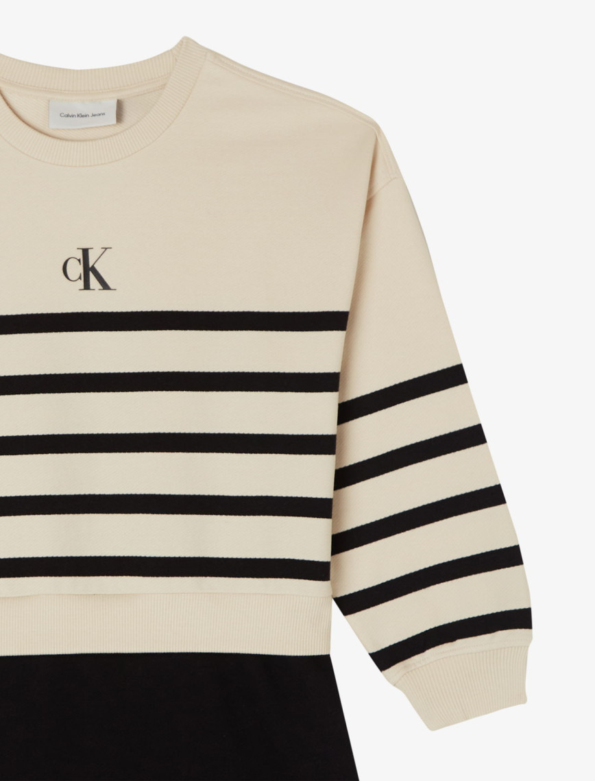 Calvin Klein Relaxed Terry Çocuk Beyaz Elbise Calvin Klein Relaxed Terry Çocuk Beyaz Elbise