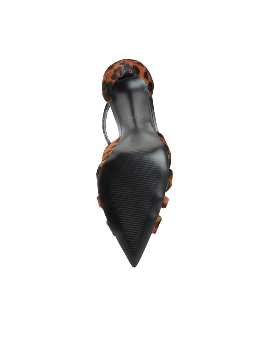 Network Kadın Leopar Desen Deri Sandalet Network Kadın Leopar Desen Deri Sandalet