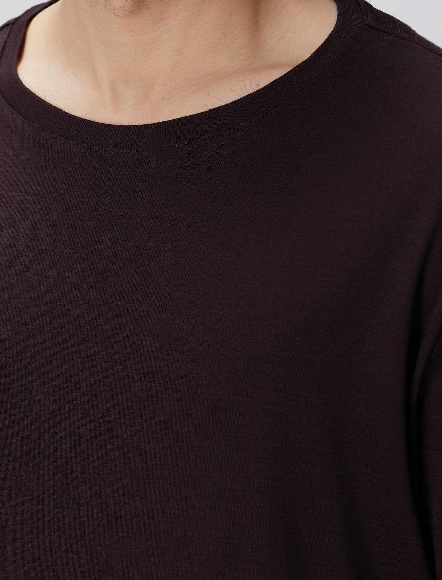 Network Erkek Bordo Yün T-shirt Network Erkek Bordo Yün T-shirt