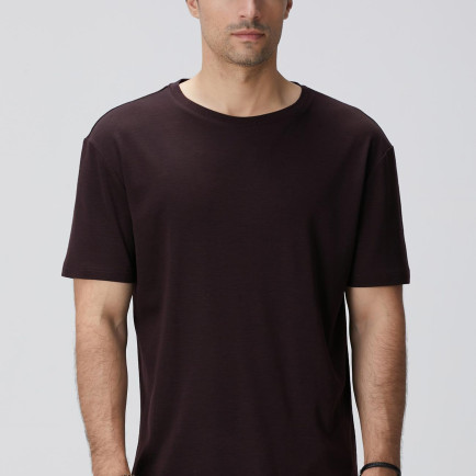 Network Erkek Bordo Yün T-shirt Network Erkek Bordo Yün T-shirt