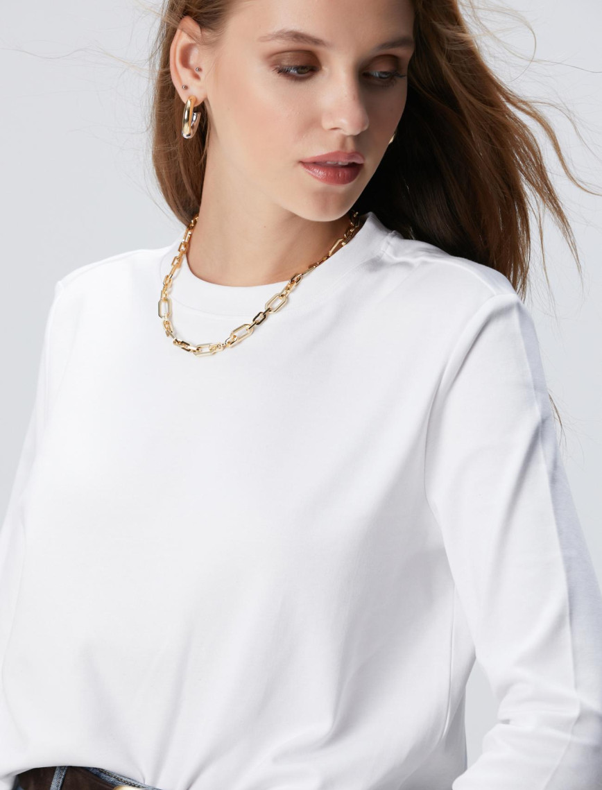 Network Kadın Beyaz Basic Sweatshirt Network Kadın Beyaz Basic Sweatshirt