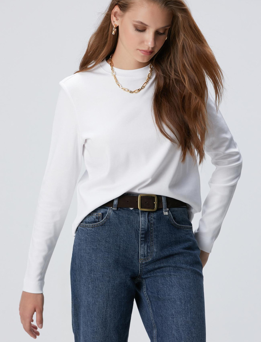 Network Kadın Beyaz Basic Sweatshirt Network Kadın Beyaz Basic Sweatshirt