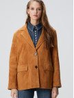 Network Kadın Camel Blazer Süet Deri Ceket Network Kadın Camel Blazer Süet Deri Ceket