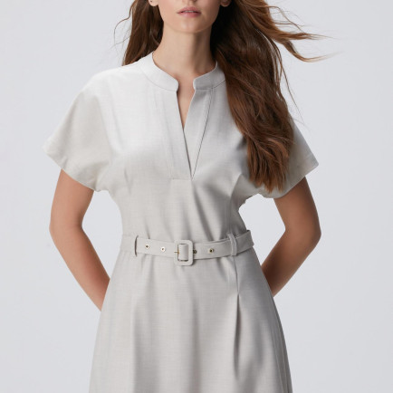 Network Kadın Bej Kemerli Mini Elbise Network Kadın Bej Kemerli Mini Elbise