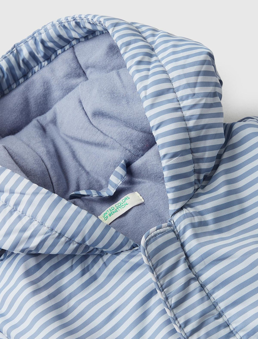 Bebek Mavi Tamamı Desenli Cepli Fermuarlı Kapüşonlu Ceket Bebek Mavi Tamamı Desenli Cepli Fermuarlı Kapüşonlu Ceket