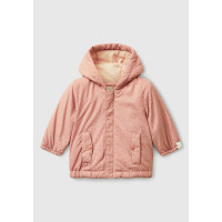 Bebek Gül Kurusu Tamamı Desenli Cepli Fermuarlı Kapüşonlu Ceket Bebek Gül Kurusu Tamamı Desenli Cepli Fermuarlı Kapüşonlu Ceket