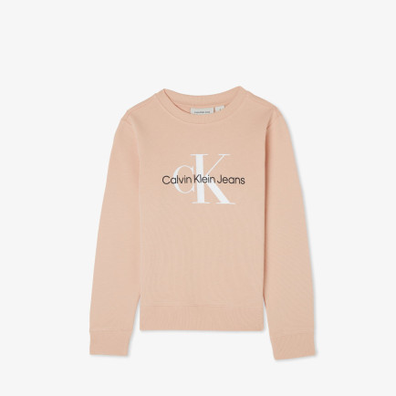 Calvin Klein Monogram Terry Çocuk Pembe Sweatshirt Calvin Klein Monogram Terry Çocuk Pembe Sweatshirt