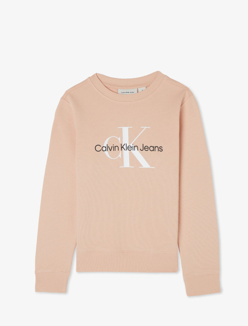 Calvin Klein Monogram Terry Çocuk Pembe Sweatshirt Calvin Klein Monogram Terry Çocuk Pembe Sweatshirt