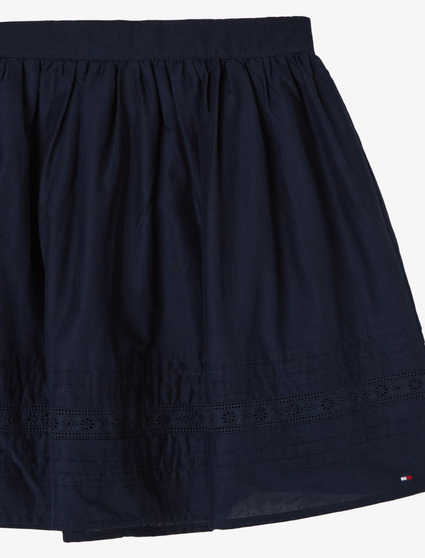 Tommy Hilfiger Embroidered Anglaise Tape Çocuk Mavi Etek Tommy Hilfiger Embroidered Anglaise Tape Çocuk Mavi Etek