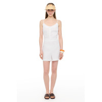 Beyaz Holas Regular Fit U Yaka Kısa Boy Tulum Beyaz Holas Regular Fit U Yaka Kısa Boy Tulum