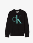 Calvin Klein Jeans Monogram Reg. Çocuk Siyah Kazak Calvin Klein Jeans Monogram Reg. Çocuk Siyah Kazak
