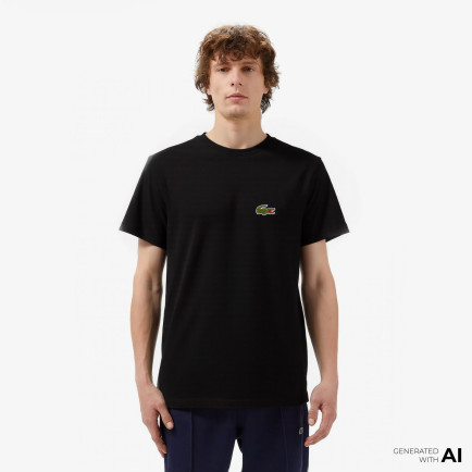 Lacoste Unisex Loose Fit Bisiklet Yaka Organik Pamuk Siyah T-Shirt Lacoste Unisex Loose Fit Bisiklet Yaka Organik Pamuk Siyah T-Shirt