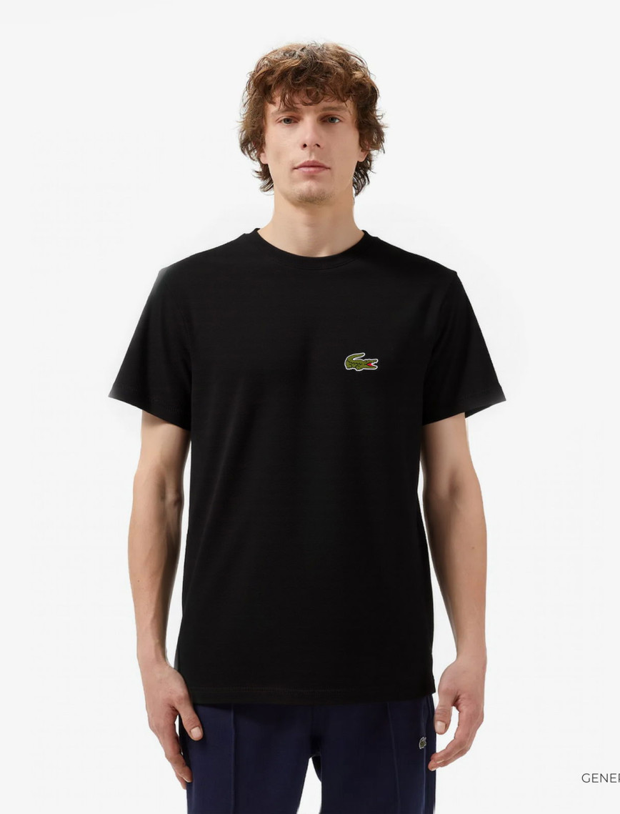 Lacoste Unisex Loose Fit Bisiklet Yaka Organik Pamuk Siyah T-Shirt Lacoste Unisex Loose Fit Bisiklet Yaka Organik Pamuk Siyah T-Shirt