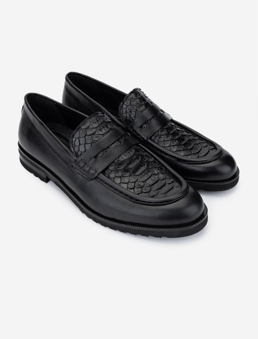 Valmenti Erkek Hakiki Deri Siyah Loafer Ayakkabı Valmenti Erkek Hakiki Deri Siyah Loafer Ayakkabı