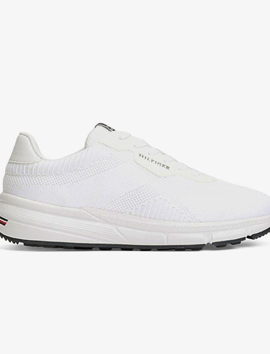 Tommy Hilfiger Lightweight Rwb Knit Erkek Beyaz Sneaker Tommy Hilfiger Lightweight Rwb Knit Erkek Beyaz Sneaker