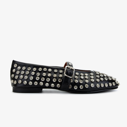 Valmenti Kadın Hakiki Deri Siyah Deri Babet Ayakkabı