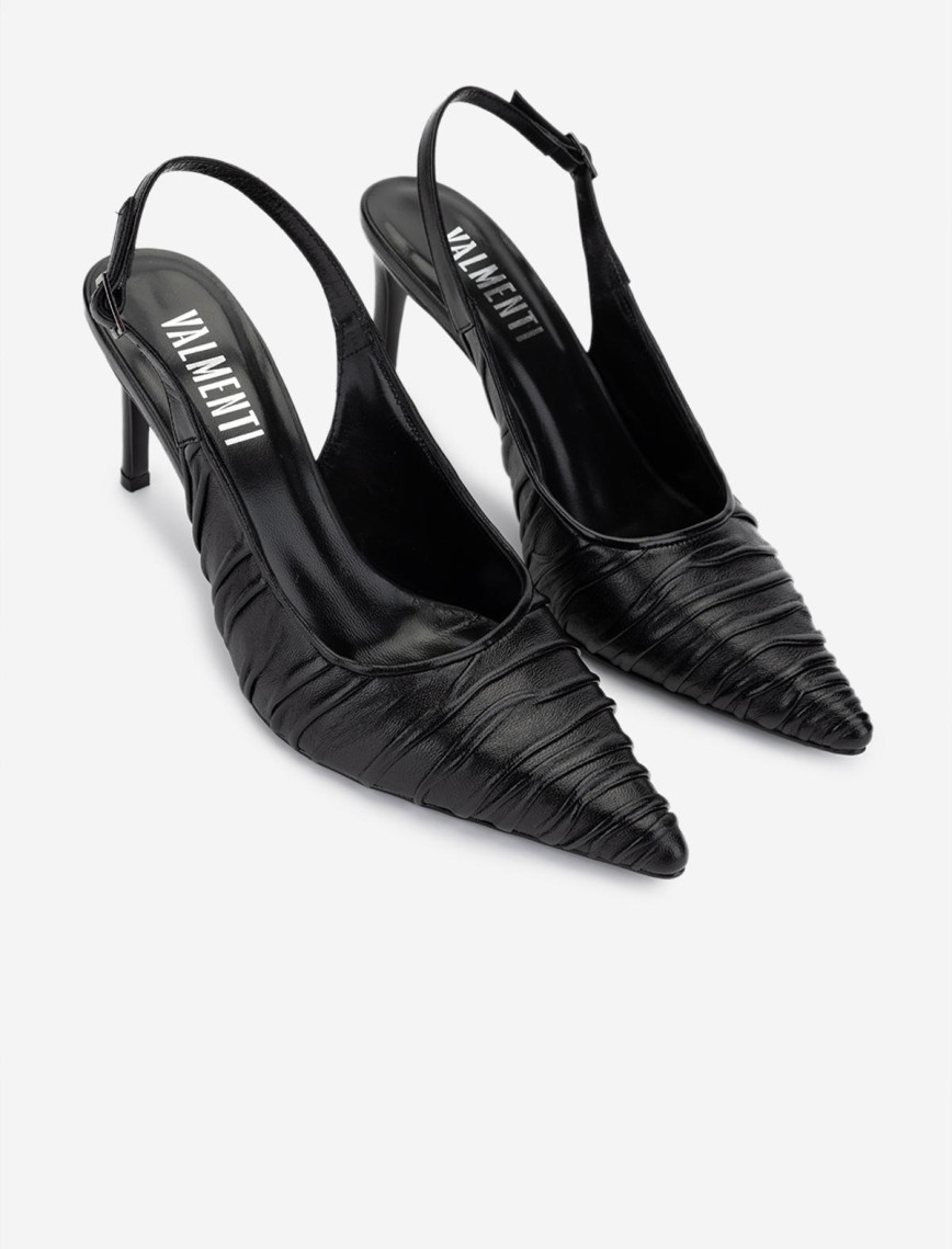 Valmenti Kadın Hakiki Deri Siyah Deri Topuklu Ayakkabı Valmenti Kadın Hakiki Deri Siyah Deri Topuklu Ayakkabı