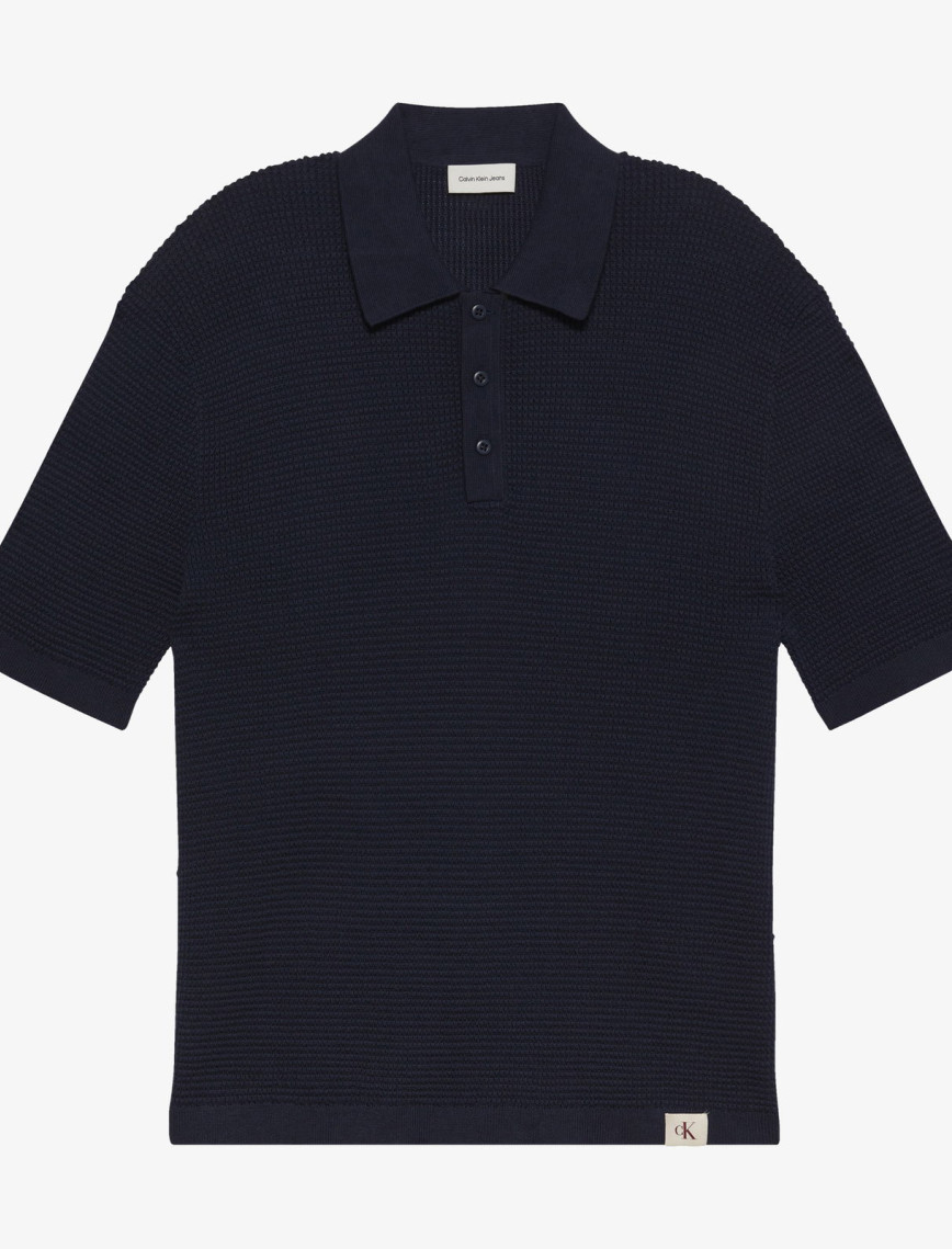 Calvin Klein Cotton Erkek Mavi Triko Calvin Klein Cotton Erkek Mavi Triko