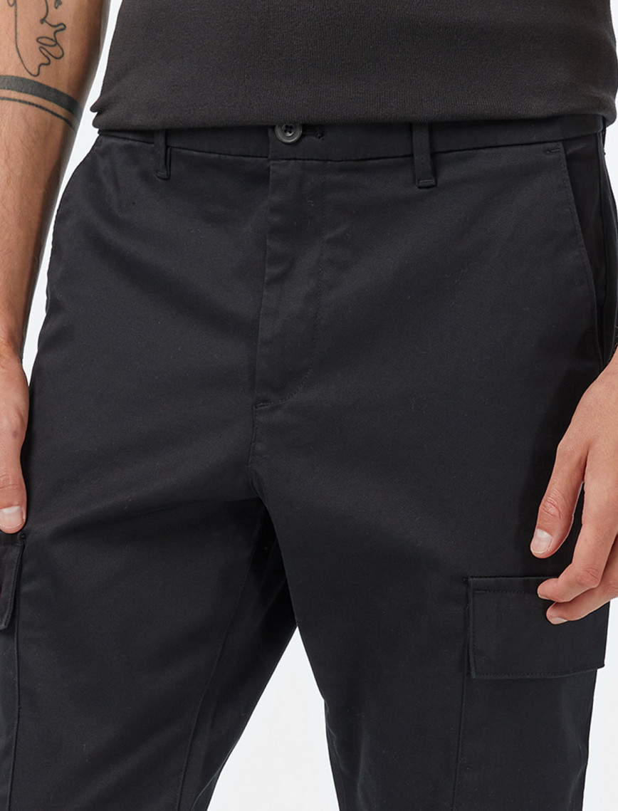 Calvin Klein Slim Refined Cotton Stretch Cargo Erkek Siyah Pantolon Calvin Klein Slim Refined Cotton Stretch Cargo Erkek Siyah Pantolon