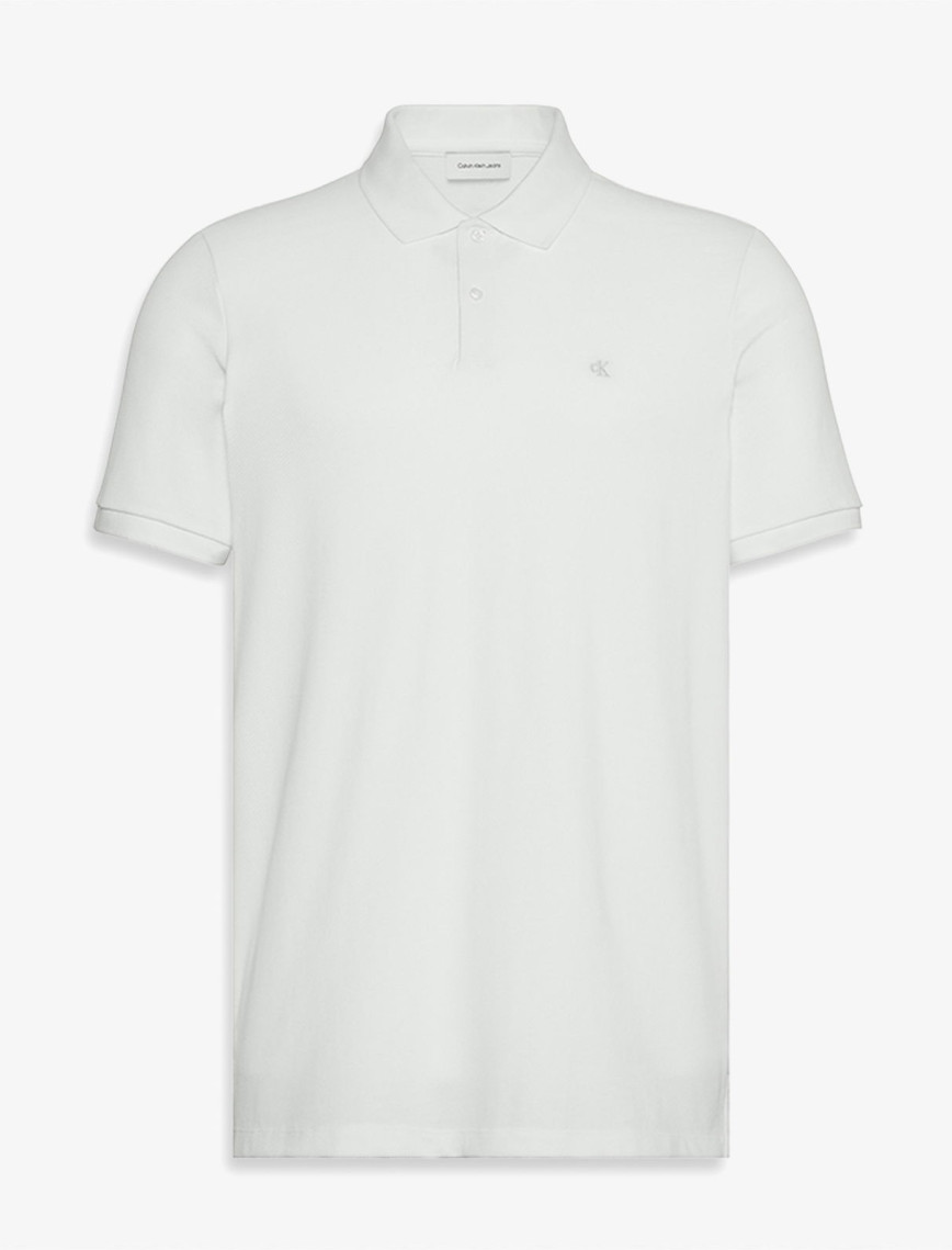 Calvin Klein Casual Pique Classic Erkek Beyaz Polo