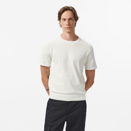 Calvin Klein Supima Cotton Erkek Beyaz Kazak Calvin Klein Supima Cotton Erkek Beyaz Kazak