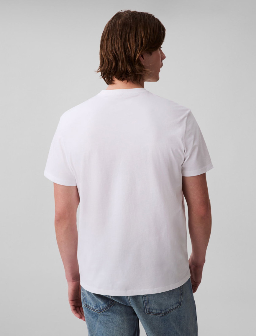 Calvin Klein Deboss Mono Graphic Erkek Beyaz T-Shirt Calvin Klein Deboss Mono Graphic Erkek Beyaz T-Shirt