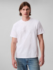 Calvin Klein Deboss Mono Graphic Erkek Beyaz T-Shirt Calvin Klein Deboss Mono Graphic Erkek Beyaz T-Shirt