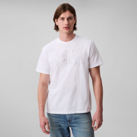 Calvin Klein Deboss Mono Graphic Erkek Beyaz T-Shirt Calvin Klein Deboss Mono Graphic Erkek Beyaz T-Shirt