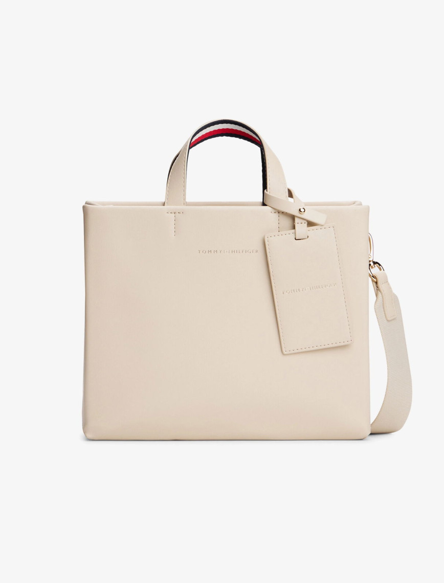 Tommy Hilfiger Established Med Shopper Kadın Bej El Çantası Tommy Hilfiger Established Med Shopper Kadın Bej El Çantası