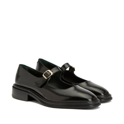 George Hogg Kadın Siyah Deri Babet