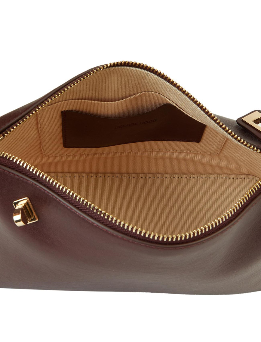 George Hogg Kadın Bordo Deri Postacı Çantası George Hogg Kadın Bordo Deri Postacı Çantası