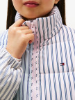 Tommy Hilfiger Mixed Stripe Puffer Çocuk Pembe Mont Tommy Hilfiger Mixed Stripe Puffer Çocuk Pembe Mont