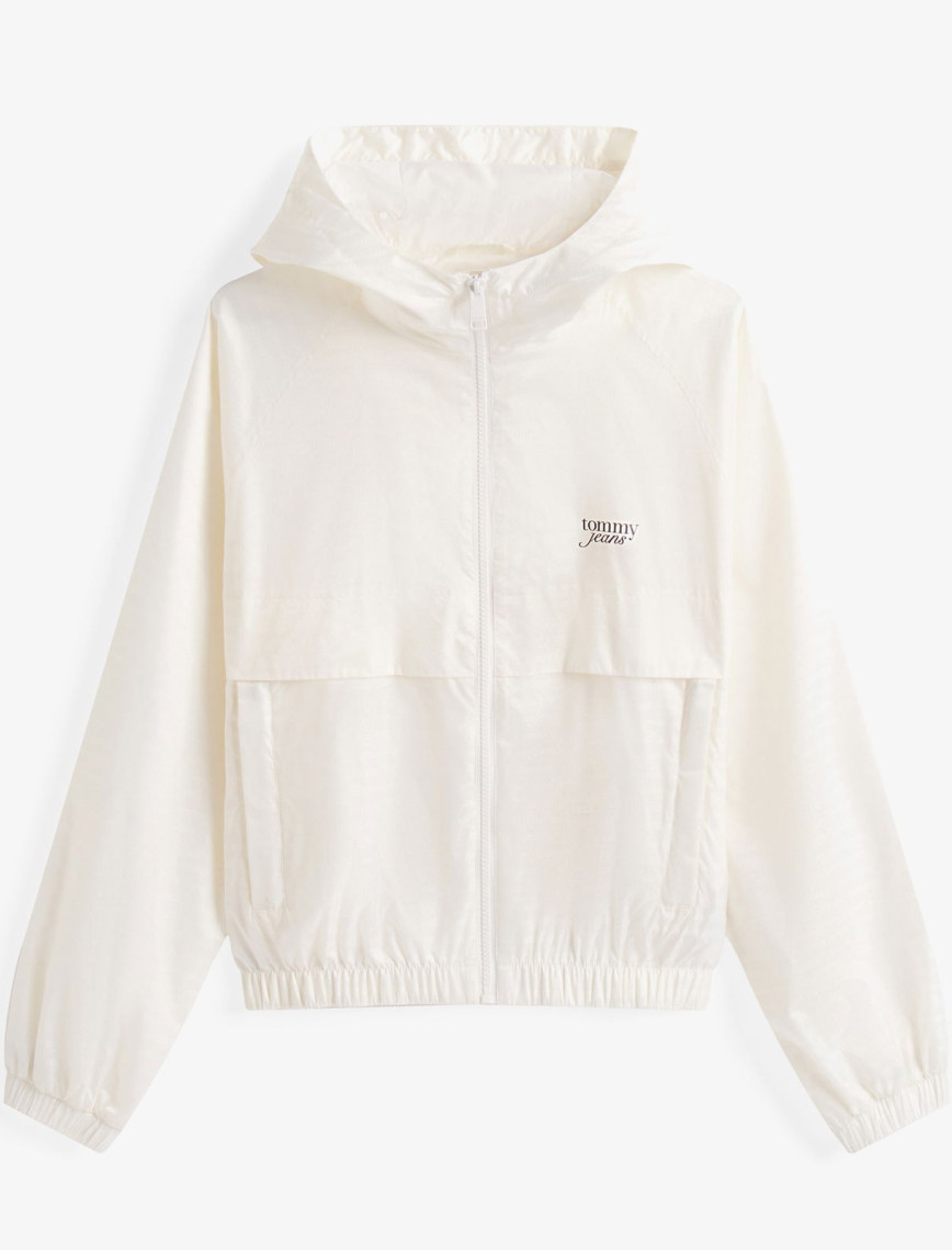 Tommy Hilfiger Repeat Logo Water Repellant Kadın Beyaz Ceket Tommy Hilfiger Repeat Logo Water Repellant Kadın Beyaz Ceket
