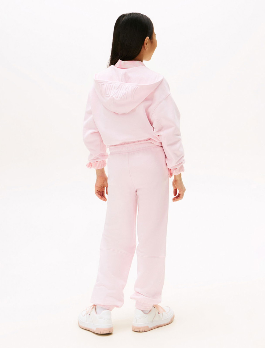 Tommy Hilfiger Textured Logo Çocuk Pembe Eşofman Altı Tommy Hilfiger Textured Logo Çocuk Pembe Eşofman Altı