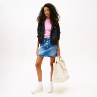 Tommy Hilfiger Repeat Logo Water Repellant Kadın Siyah Ceket Tommy Hilfiger Repeat Logo Water Repellant Kadın Siyah Ceket