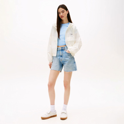 Tommy Hilfiger Repeat Logo Water Repellant Kadın Beyaz Ceket Tommy Hilfiger Repeat Logo Water Repellant Kadın Beyaz Ceket