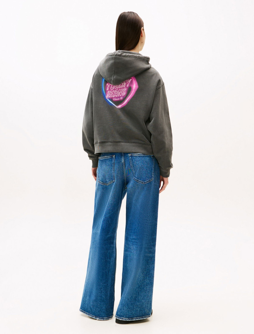 Tommy Hilfiger Boxy Kadın Gri Sweatshirt Tommy Hilfiger Boxy Kadın Gri Sweatshirt