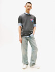 Tommy Hilfiger Back Graphic Crew Neck Erkek Gri T-Shirt Tommy Hilfiger Back Graphic Crew Neck Erkek Gri T-Shirt
